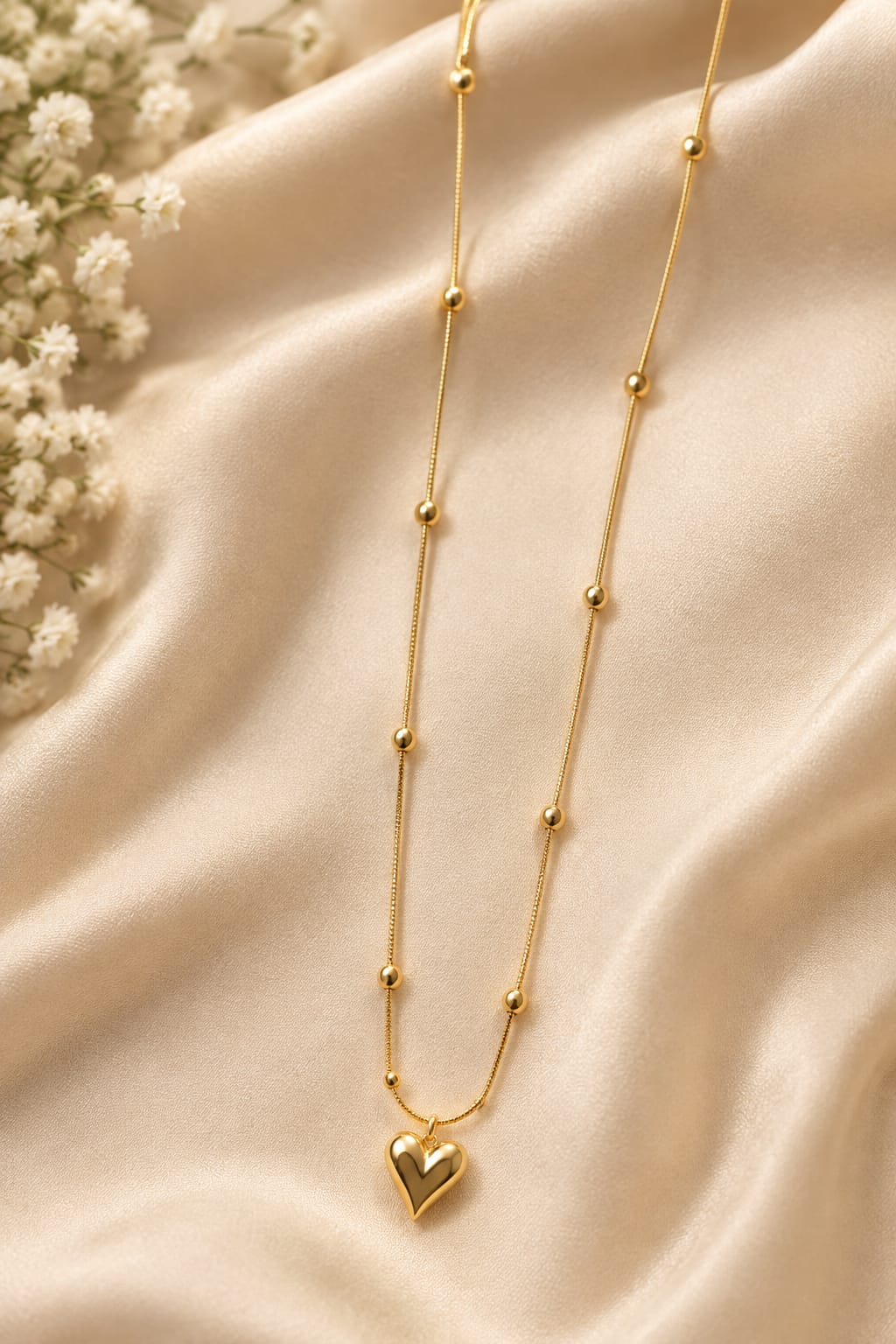 Minimal Gold Ball Pendant Necklace / Daily Wear