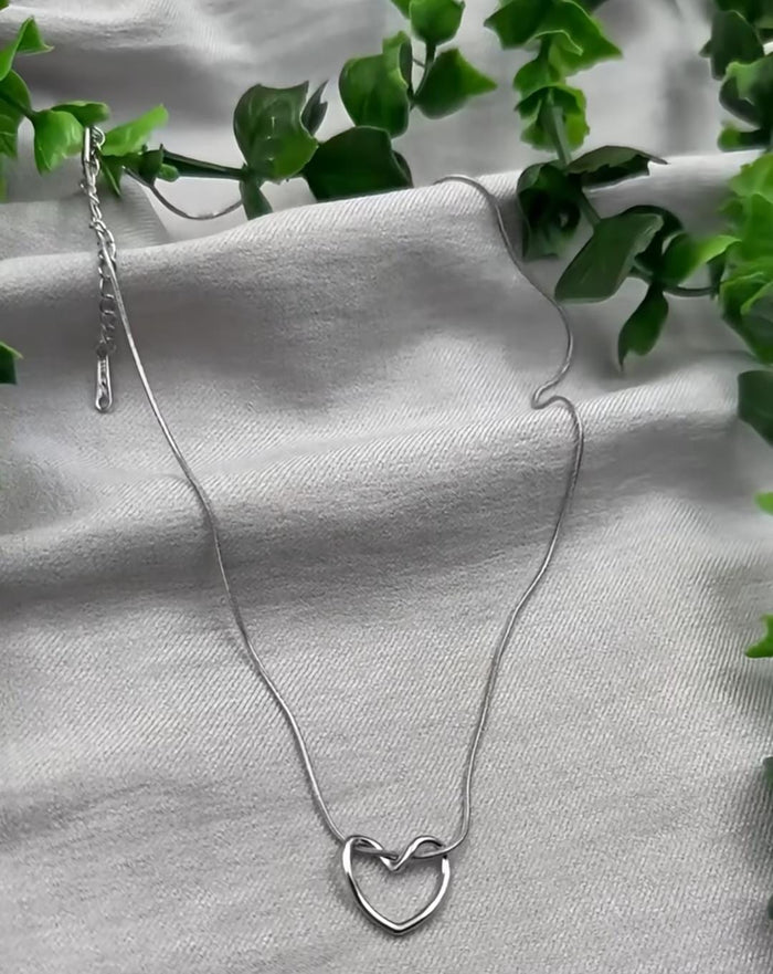 Silver Heart Pendant`Necklace